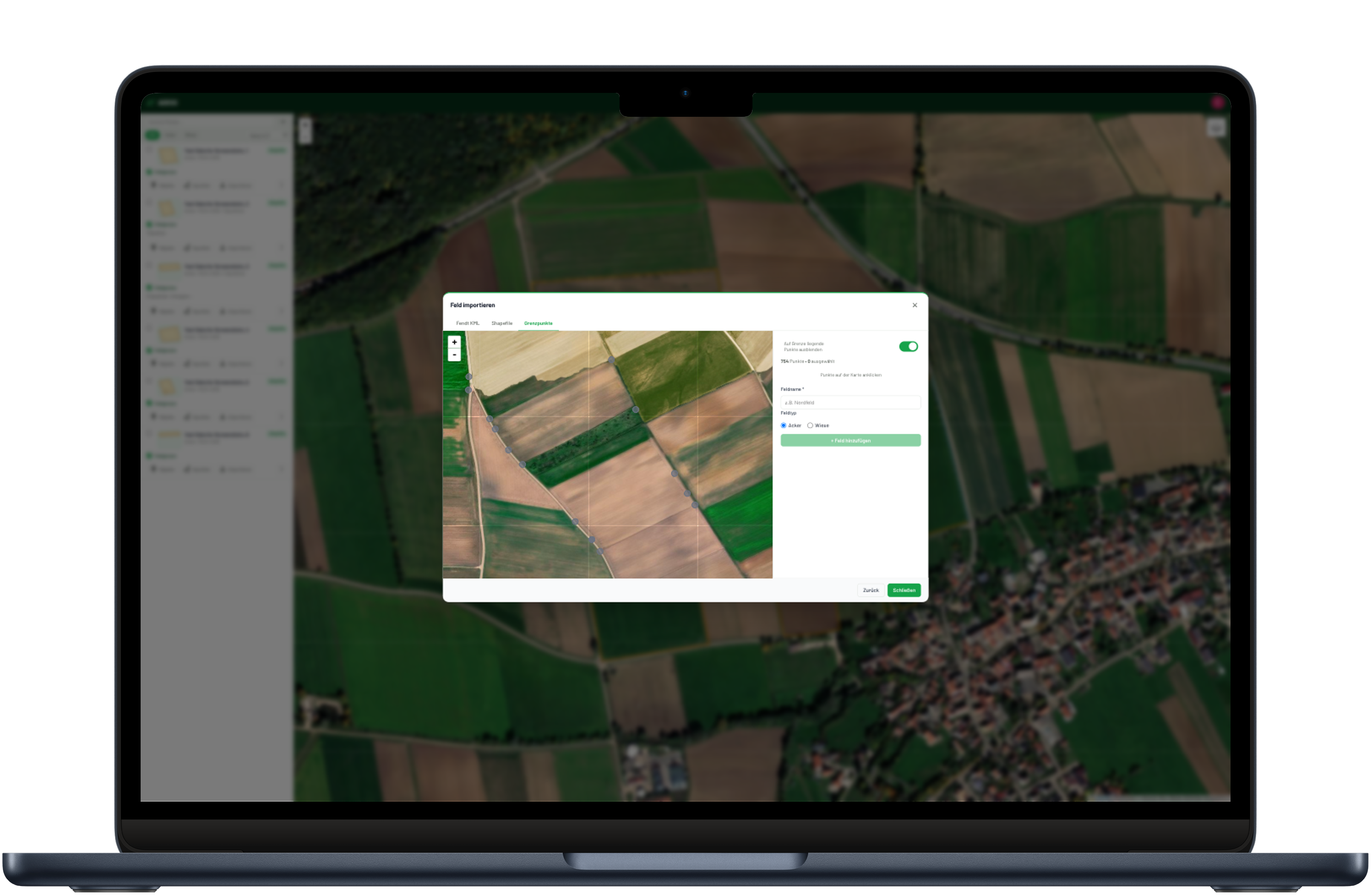 Import-Dialog Desktopansicht